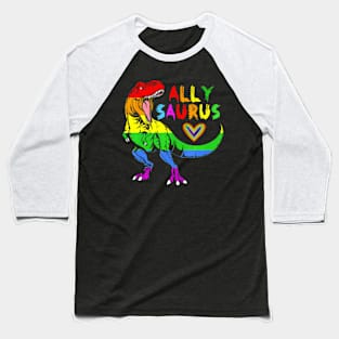 Allysaurus LGBT  Dinosaur  Flag Ally LGBT Pride Baseball T-Shirt